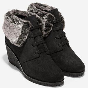 NWOT Cole Haan Coralie Wedge Waterproof Suede Boots size 10B